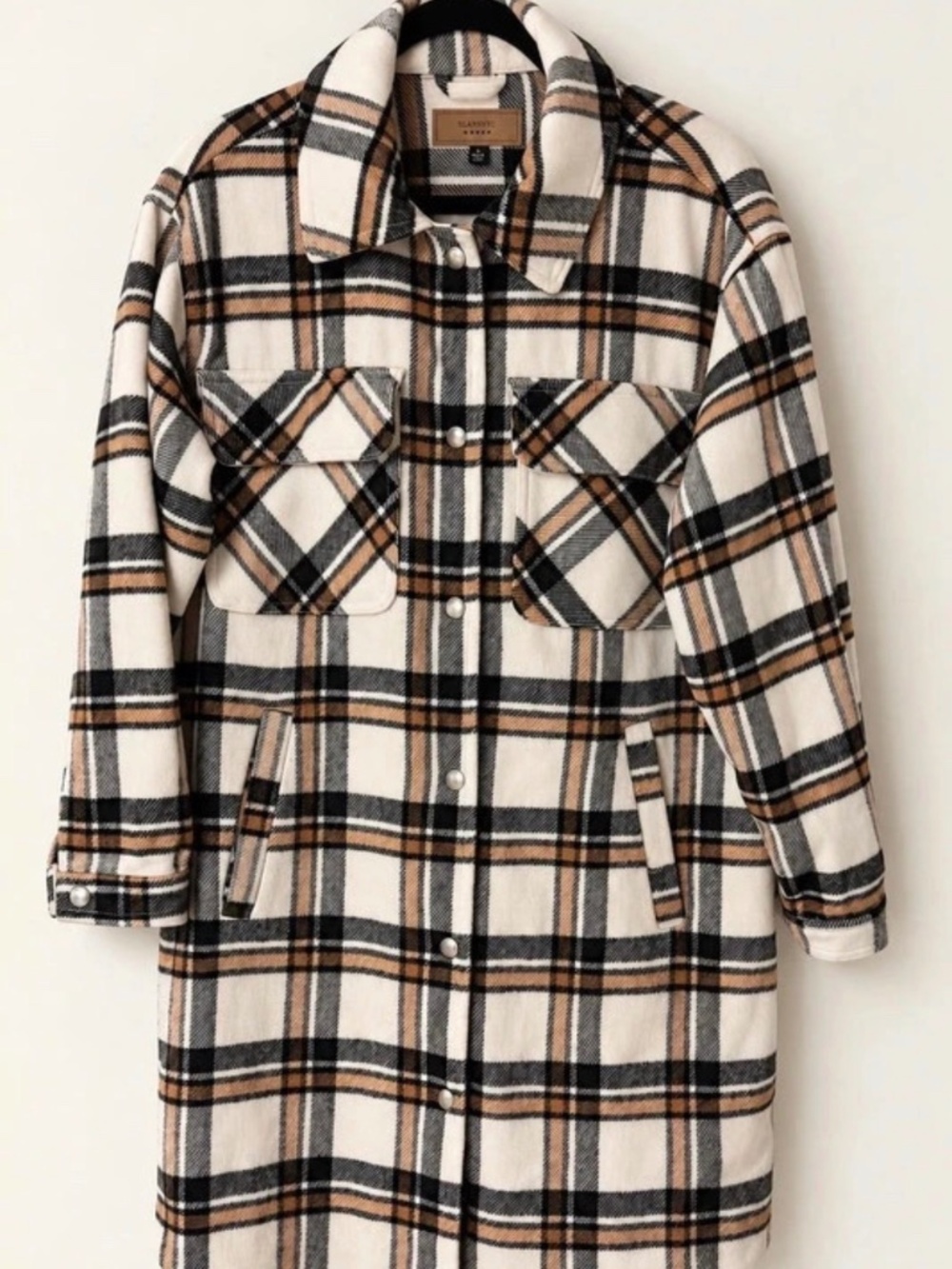 Blank NYC plaid fall coat